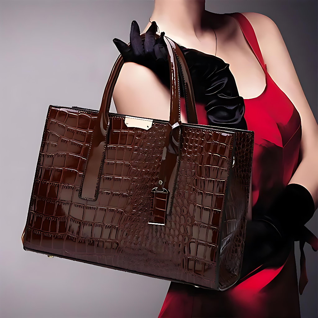 The Luxe Croc Tote